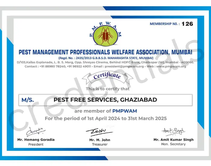 PEST MANAGEMENT PROFESSIONALS WELFARE ASSOCIATION MEMBERSHIP